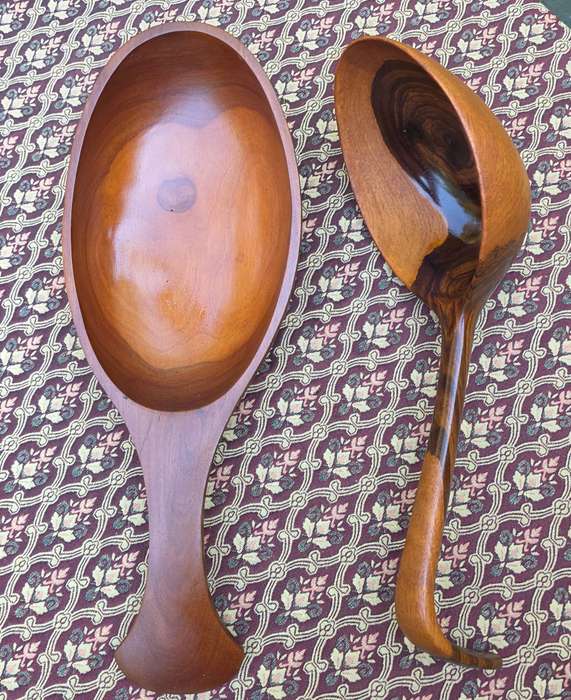 Two Huge Wooden Spoons