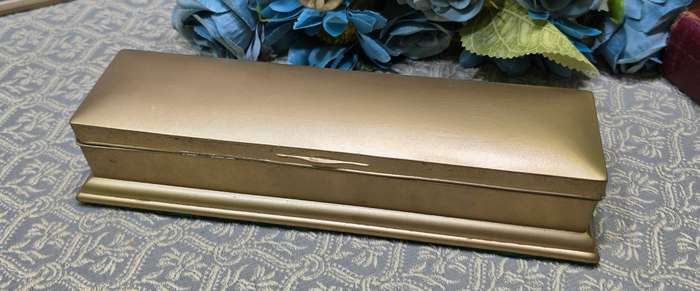 VINTAGE METAL PENCIL CASE/BOX | HEAVY | SOLID |