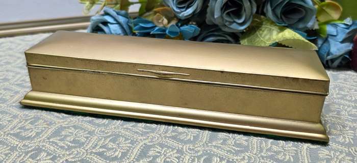 VINTAGE METAL PENCIL CASE/BOX | HEAVY | SOLID |