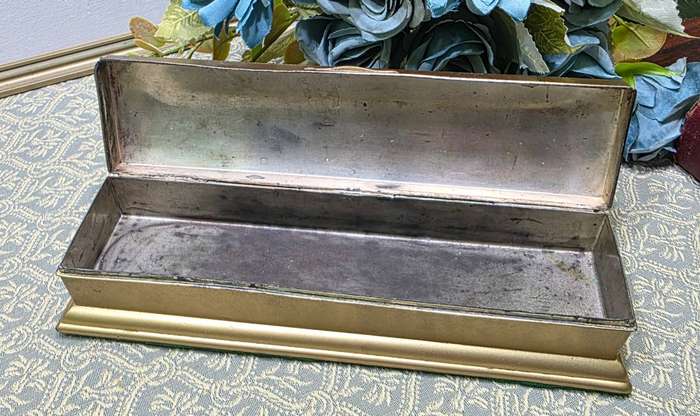 VINTAGE METAL PENCIL CASE/BOX | HEAVY | SOLID |