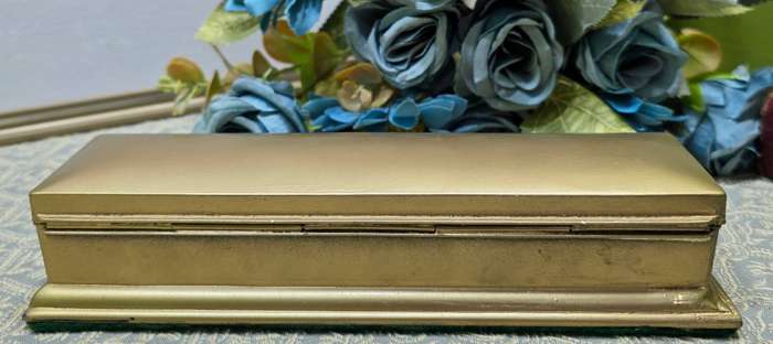 VINTAGE METAL PENCIL CASE/BOX | HEAVY | SOLID |