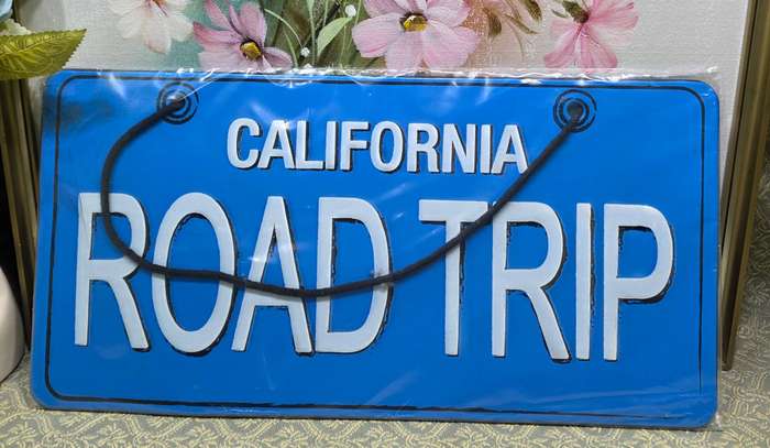 Metal Road Trip  Sign Just for You  - PURCHASED IN THE USA