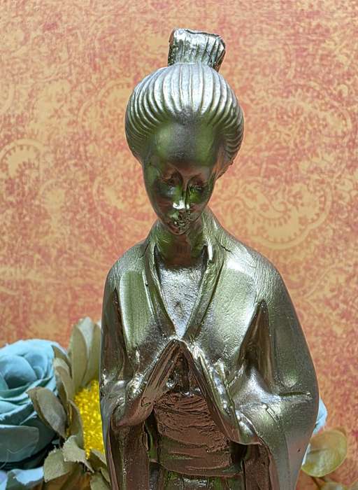 Gold Geisha Figurine