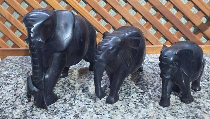 WOODEN ELEPHANTS
