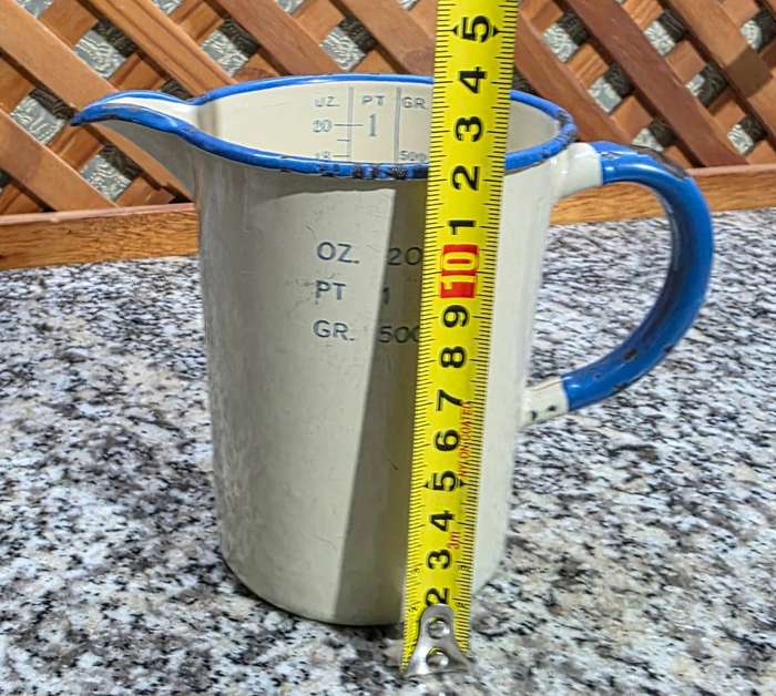 VINTAGE ENAMEL JUG