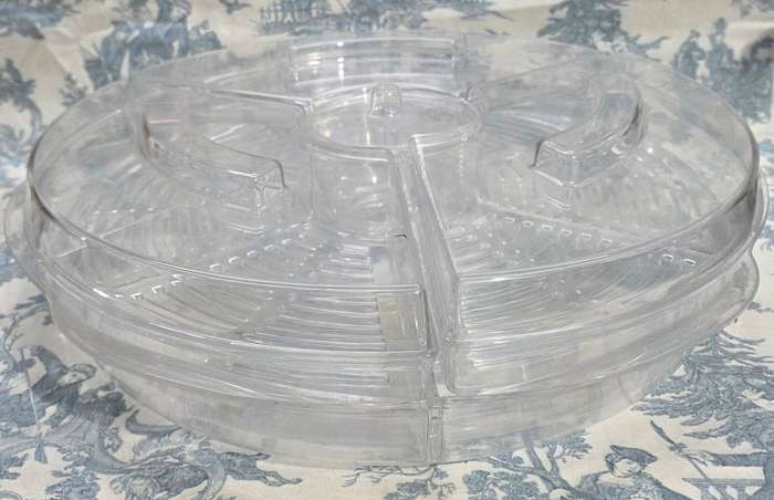 Clear Acrylic Appetizer Tray with Compartments