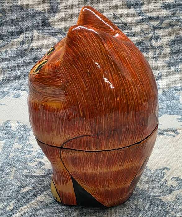 Papier-Mâché CAT Trinket Box