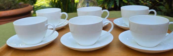 Maxwell & Williams - 350ml Cashmere Cups & Saucers Fine Bone China-Set of 6