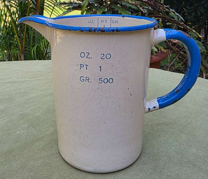 VINTAGE ENAMEL JUG