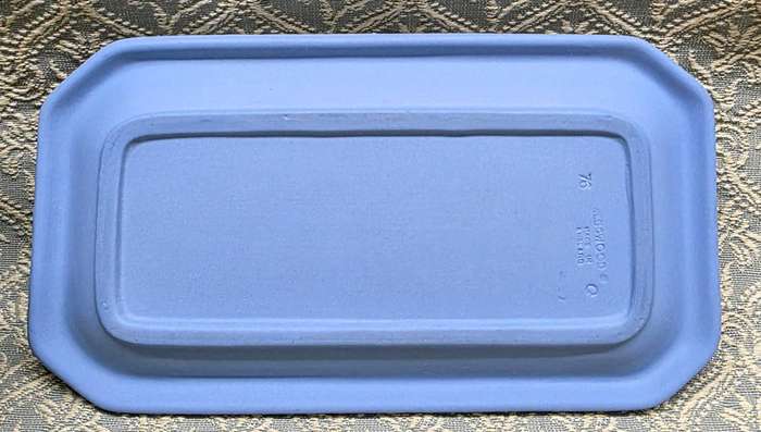 Small Wedgwood Light Blue Jasperware RECTANGULAR PIN DISH