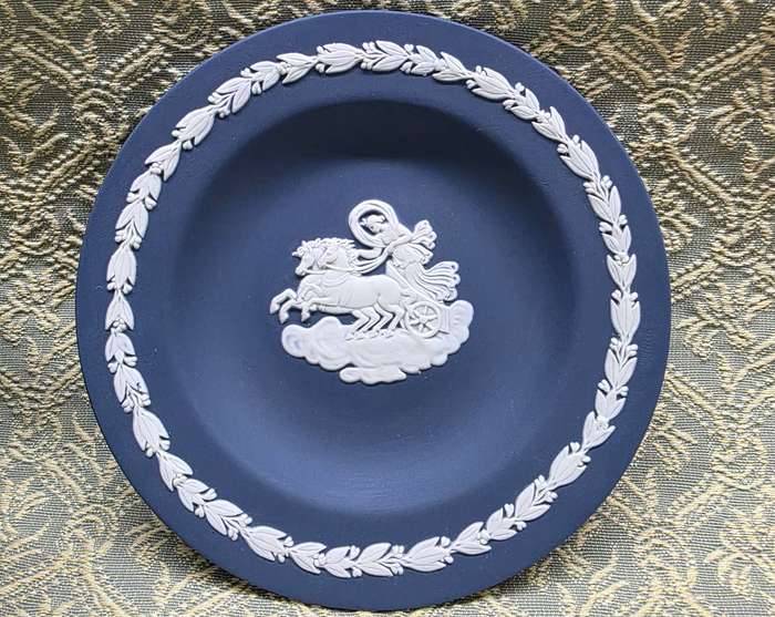 Small Wedgwood Blue Jasperware Pin Tray/Wall Plate
