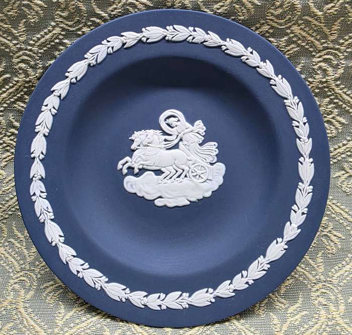 Small Wedgwood Blue Jasperware Pin Tray/Wall Plate