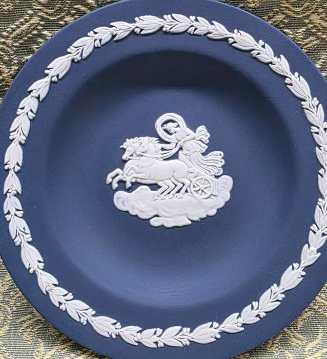 Small Wedgwood Blue Jasperware Pin Tray/Wall Plate