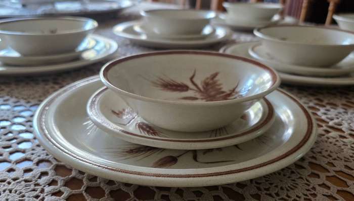 Churchill England Set for Your Collection (Beige Brown Stoneware)