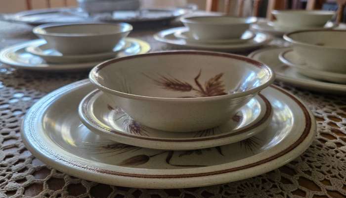 Churchill England Set for Your Collection (Beige Brown Stoneware)