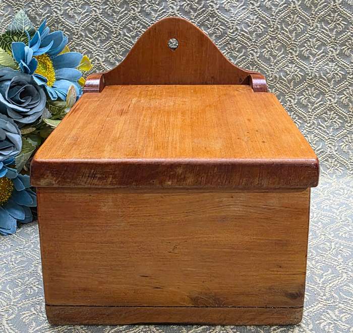Vintage Wooden Salt Keeper / Salt Box