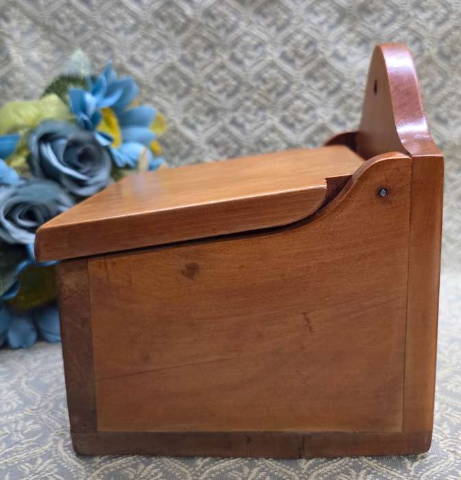 Vintage Wooden Salt Keeper / Salt Box