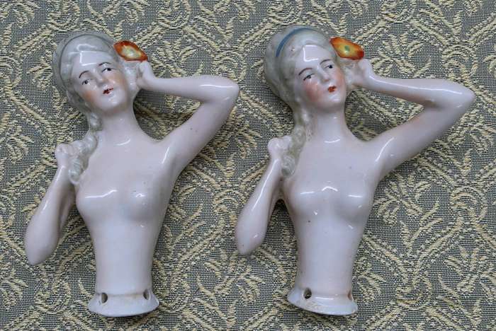 Vintage German Half-Doll Pincushion Ladies