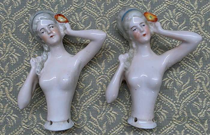 Vintage German Half-Doll Pincushion Ladies