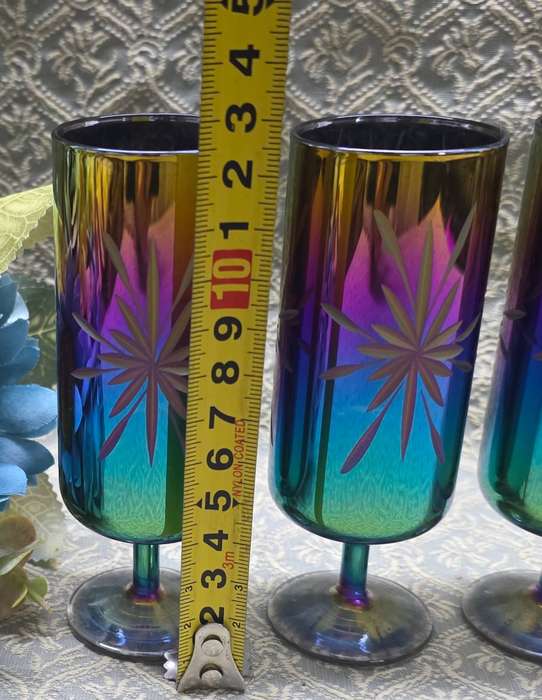 6 Bohemian Drinking Glasses