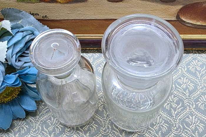 Two Vintage Glass Bottles