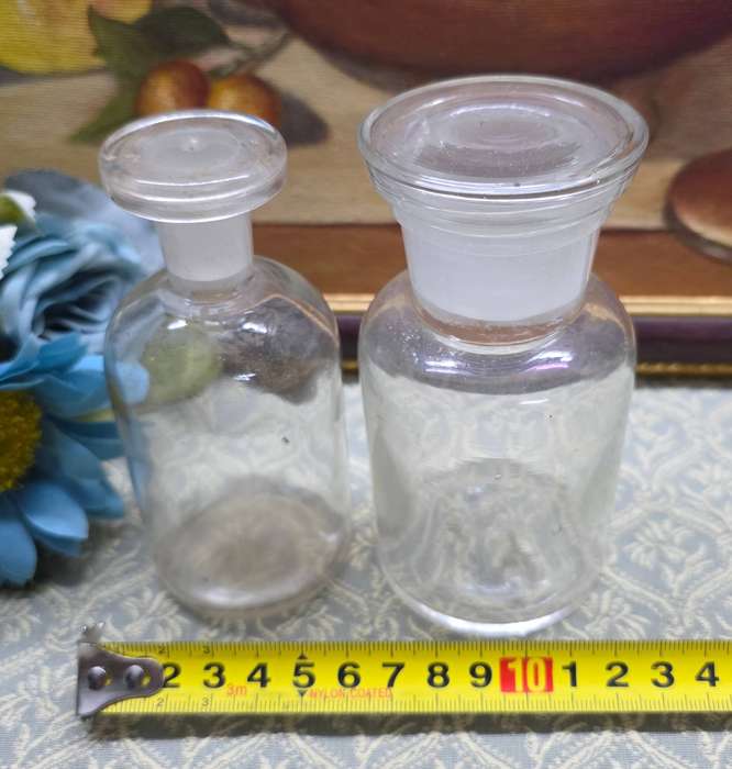 Two Vintage Glass Bottles