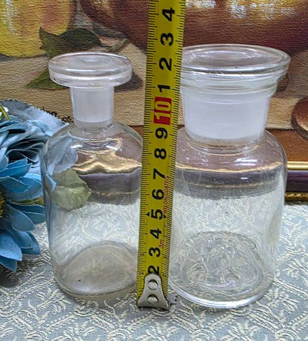 Two Vintage Glass Bottles
