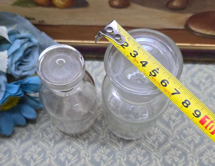 Two Vintage Glass Bottles
