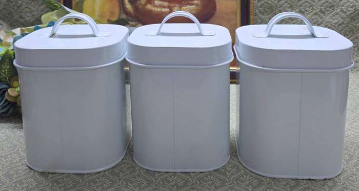 Three Metal Canisters for Your Kitchen