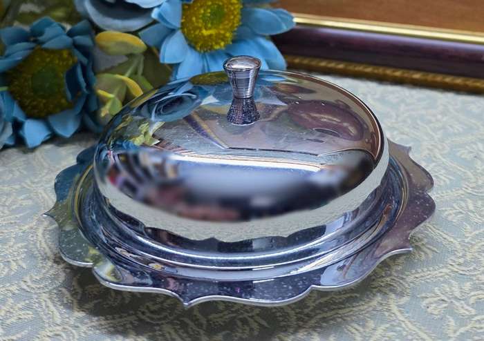 BUTTER DISH & CANDLE HOLDERS