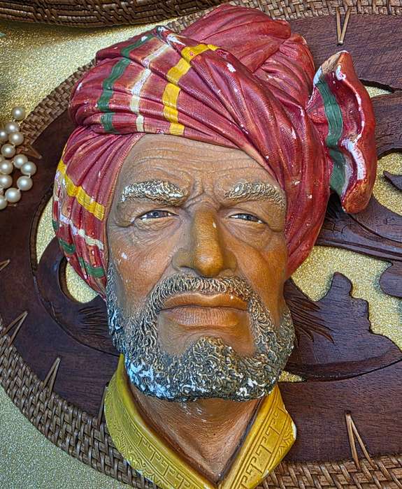 Collectible Bonson Chalkware head wall hanging plaque