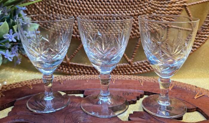 THREE CRYSTAL GLASSES