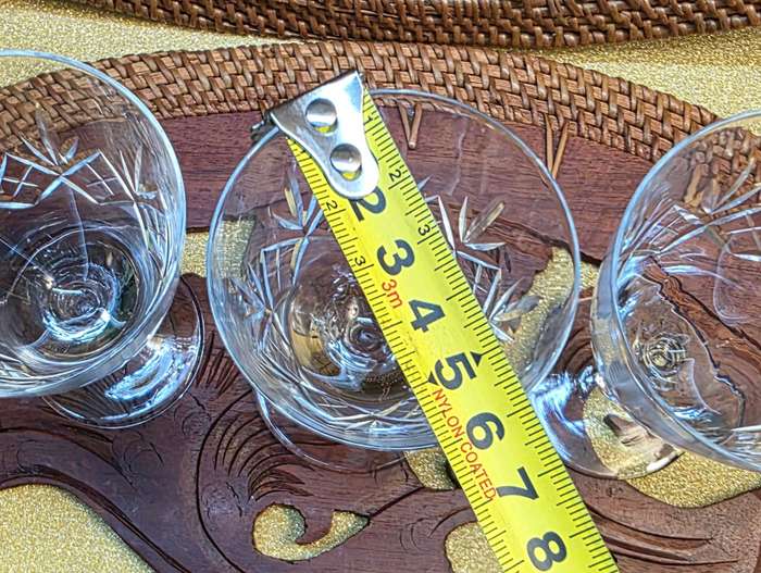 THREE CRYSTAL GLASSES