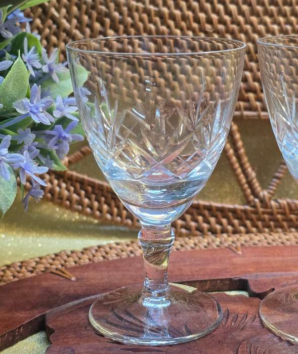 THREE CRYSTAL GLASSES