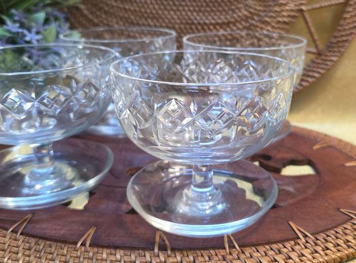 Set of 4 Webb Corbett Cut Crystal Glasses