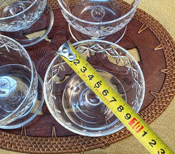Set of 4 Webb Corbett Cut Crystal Glasses