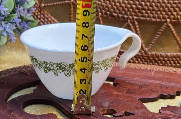 4 Corelle Corning | Vintage Coffee Tea Cups & Saucers |  Mid Century |