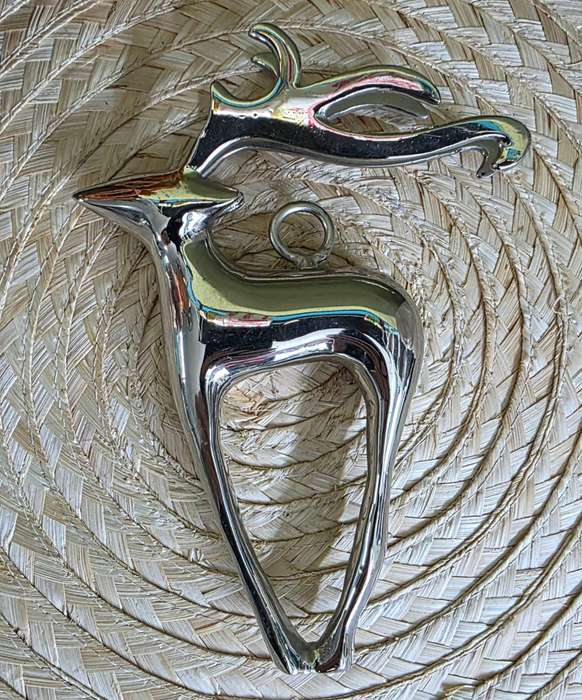 Heavy Metal Reindeer Christmas Ornament