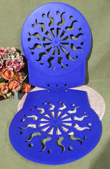 Vintage Tupperware Cooln Lift Cake Pie Stencil Sun Stars Celestial Design