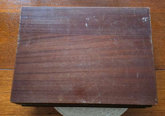 Wooden Cutlery box with Cutlery