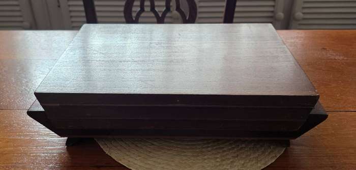 Wooden Cutlery box with Cutlery