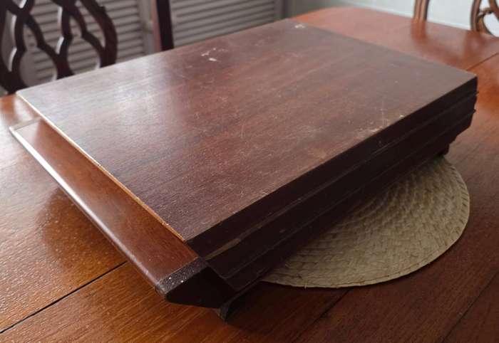 Wooden Cutlery box with Cutlery