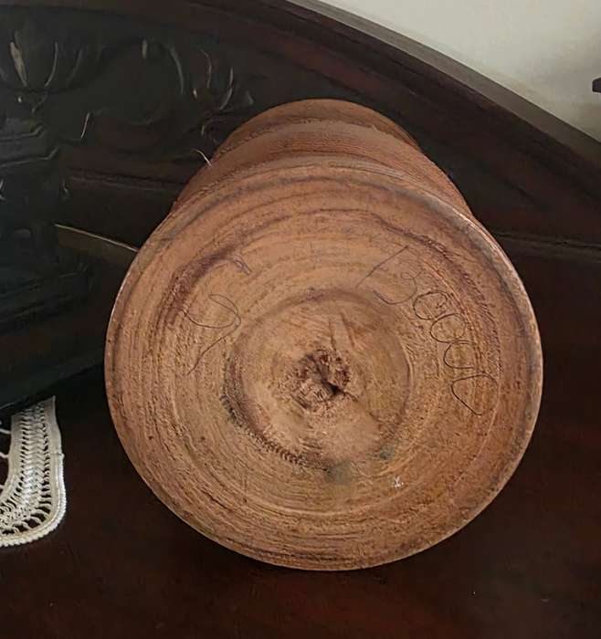 LARGE WOODEN VASE