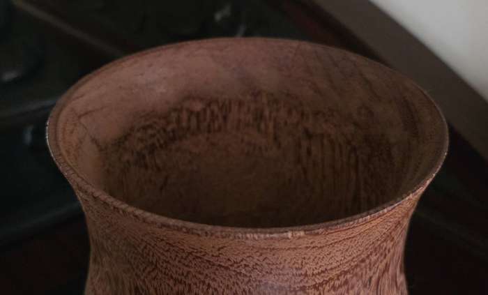 LARGE WOODEN VASE