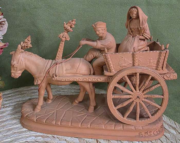 Grasso Italy Italian Terra Cotta Pottery Figurine