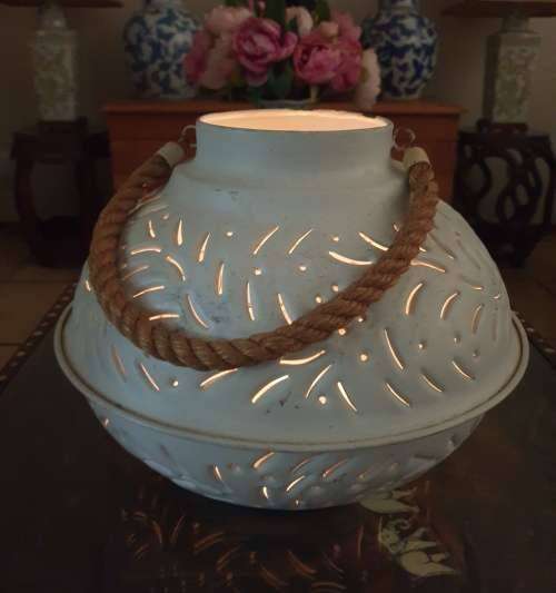 Metal (enamel Like) Candle Holder