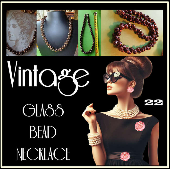 1950s glass bead necklace  | 22 |
