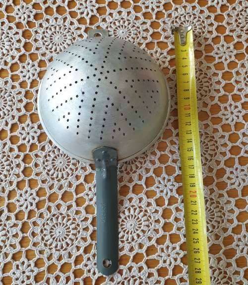 From Granny`s Kitchen.....Very Special And Beautiful Vintage Metal Food Strainer