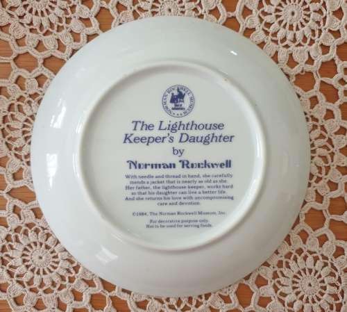 Norman Rockwell `The Lighthouse Keeper`s Daughter` Collector Plate (16 cm)