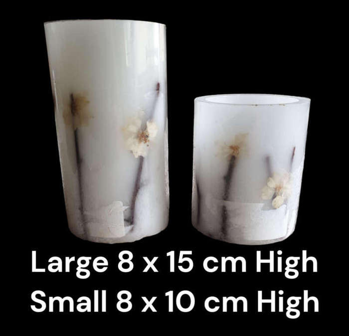 TWO BATTERY CANDLES | DECOR | HOME | BATTERIES NOT INCLUDED |